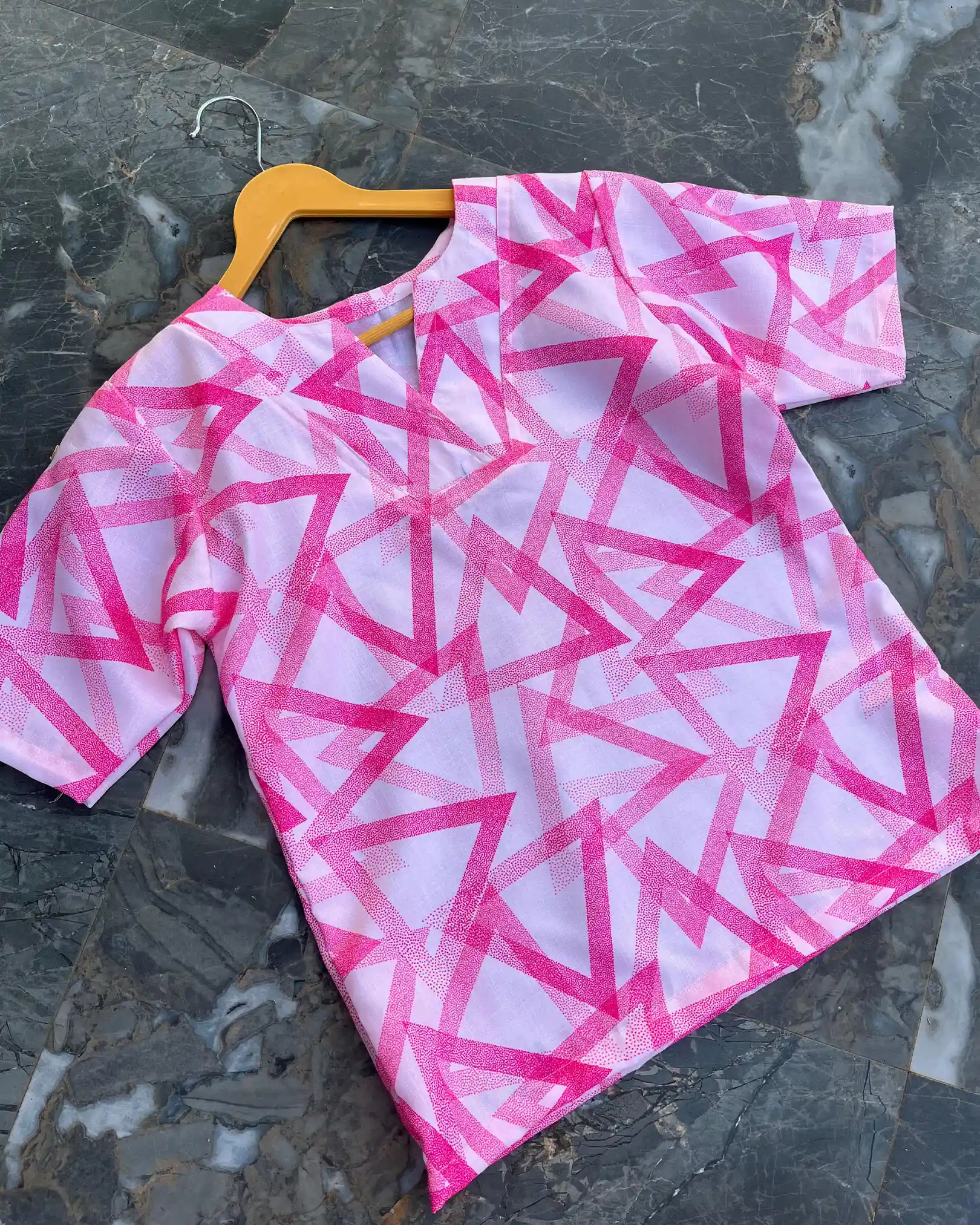 T001 Abstarct Pink Top - Image 3