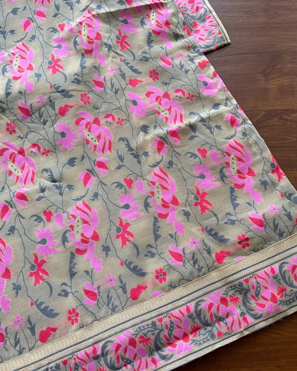 T102 Banaras cotton kurta set (Top-Dupatta) - Image 5