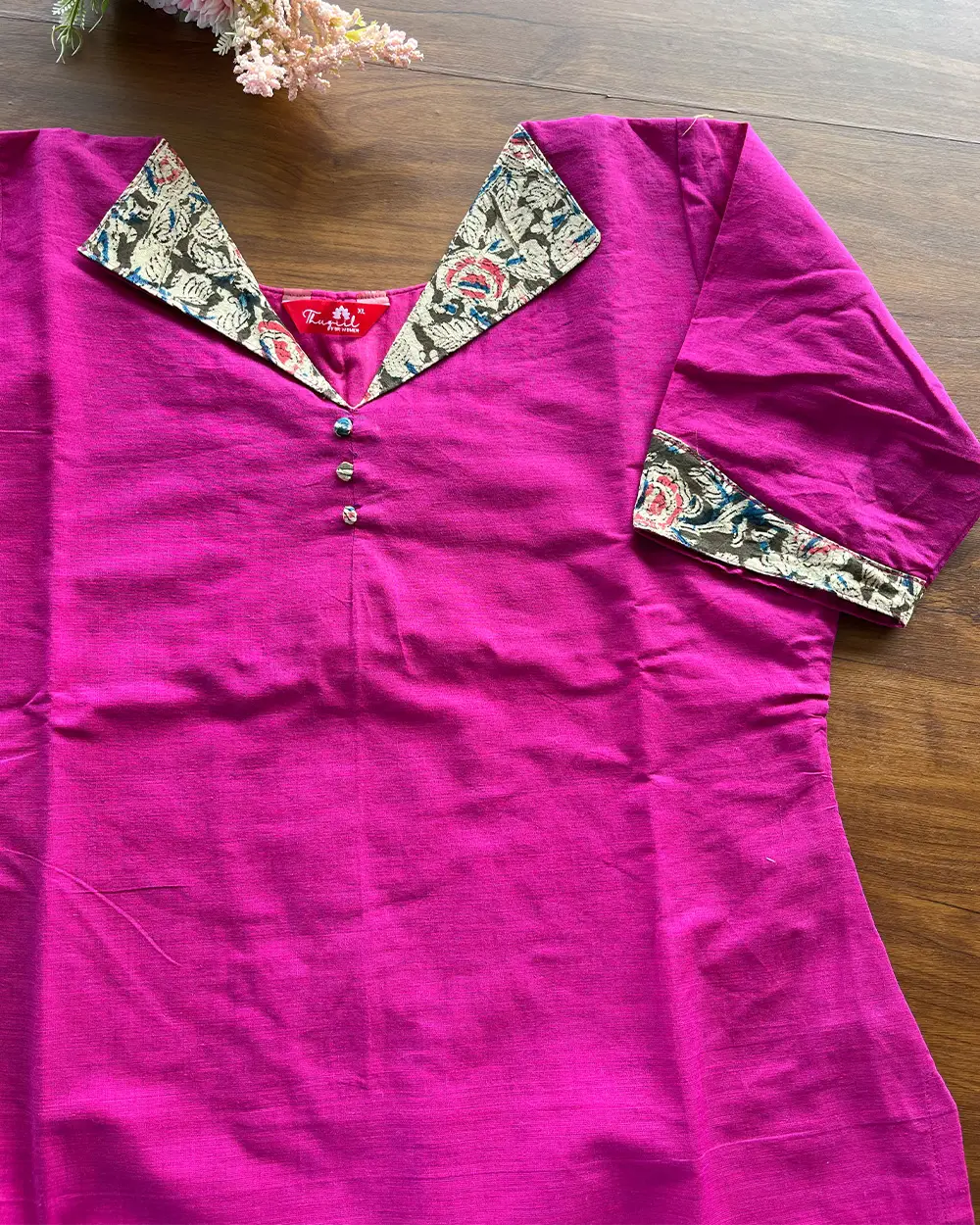 T179 Kalamkari Cotton Kurta Set - Image 3