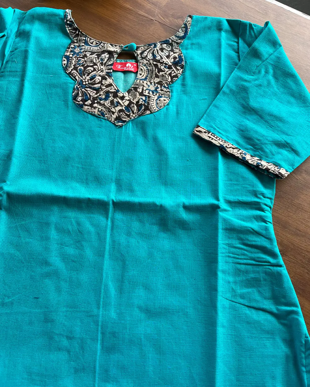 T178 Kalamkari Cotton Kurta Set - Image 3
