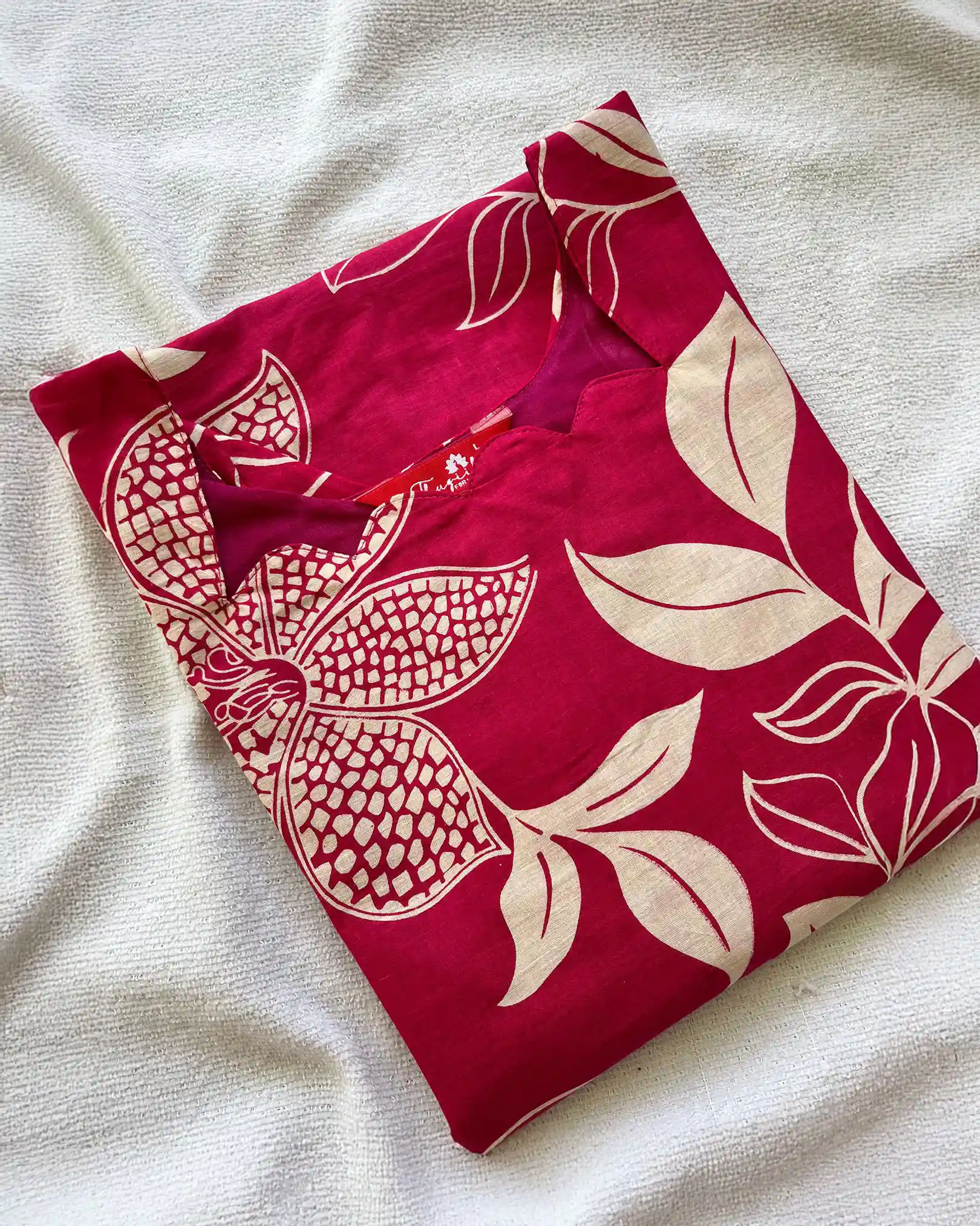 T010 Magenta pure cotton kurta set - Image 4