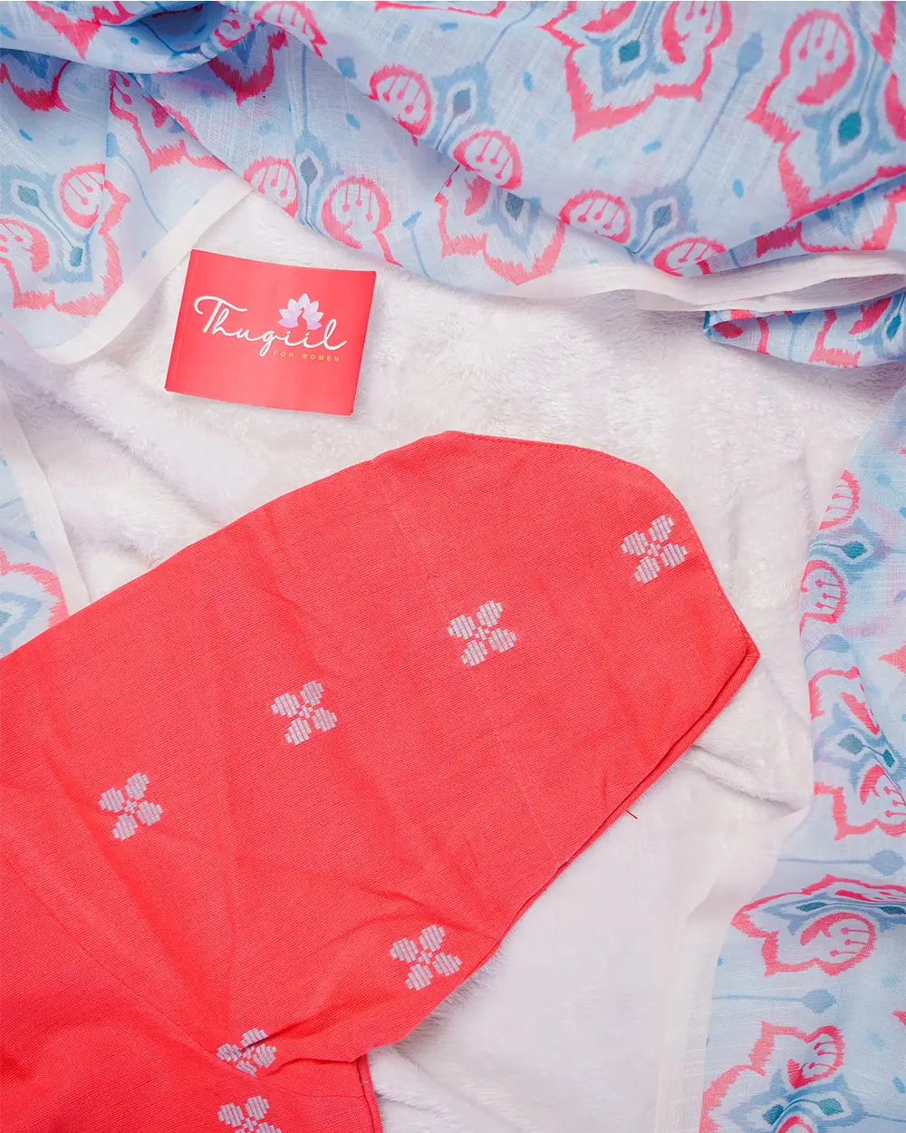 T171 Coral Breeze Kurta Set (Top-Dupatta) - Image 4