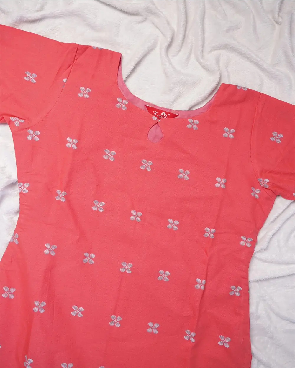 T171 Coral Breeze Kurta Set (Top-Dupatta) - Image 5