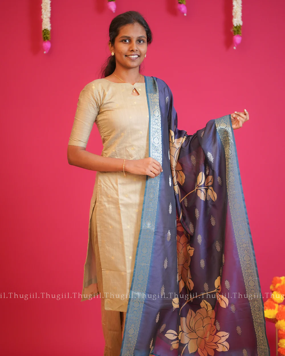 T211 Ivory Aura Silk Kurta Set - Image 5