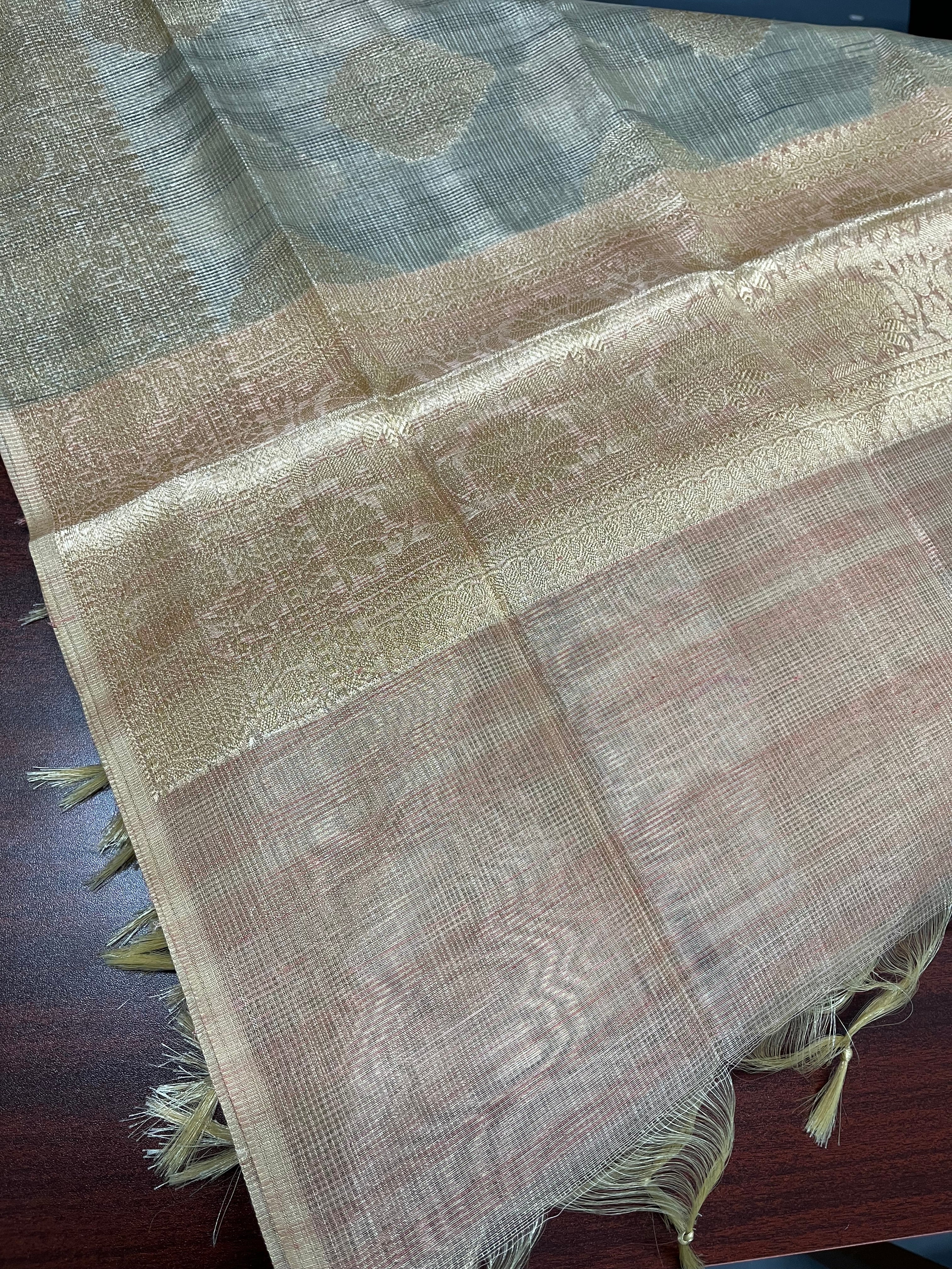 T214 Pink Kota Banaras Kurta Set (Top - Dupatta) - Image 3