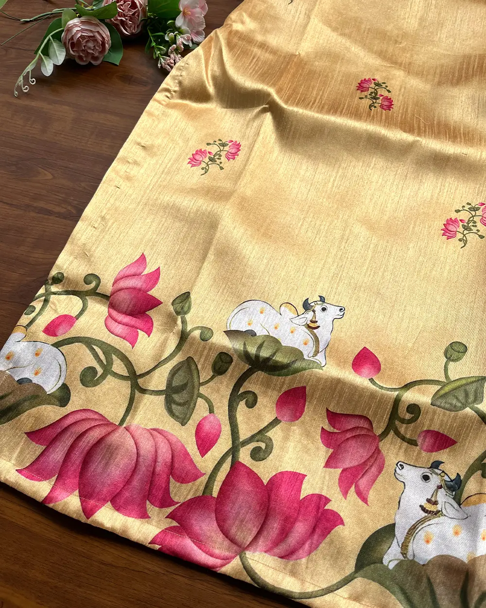 T223 Yellow Pichwai Kurta - Image 3
