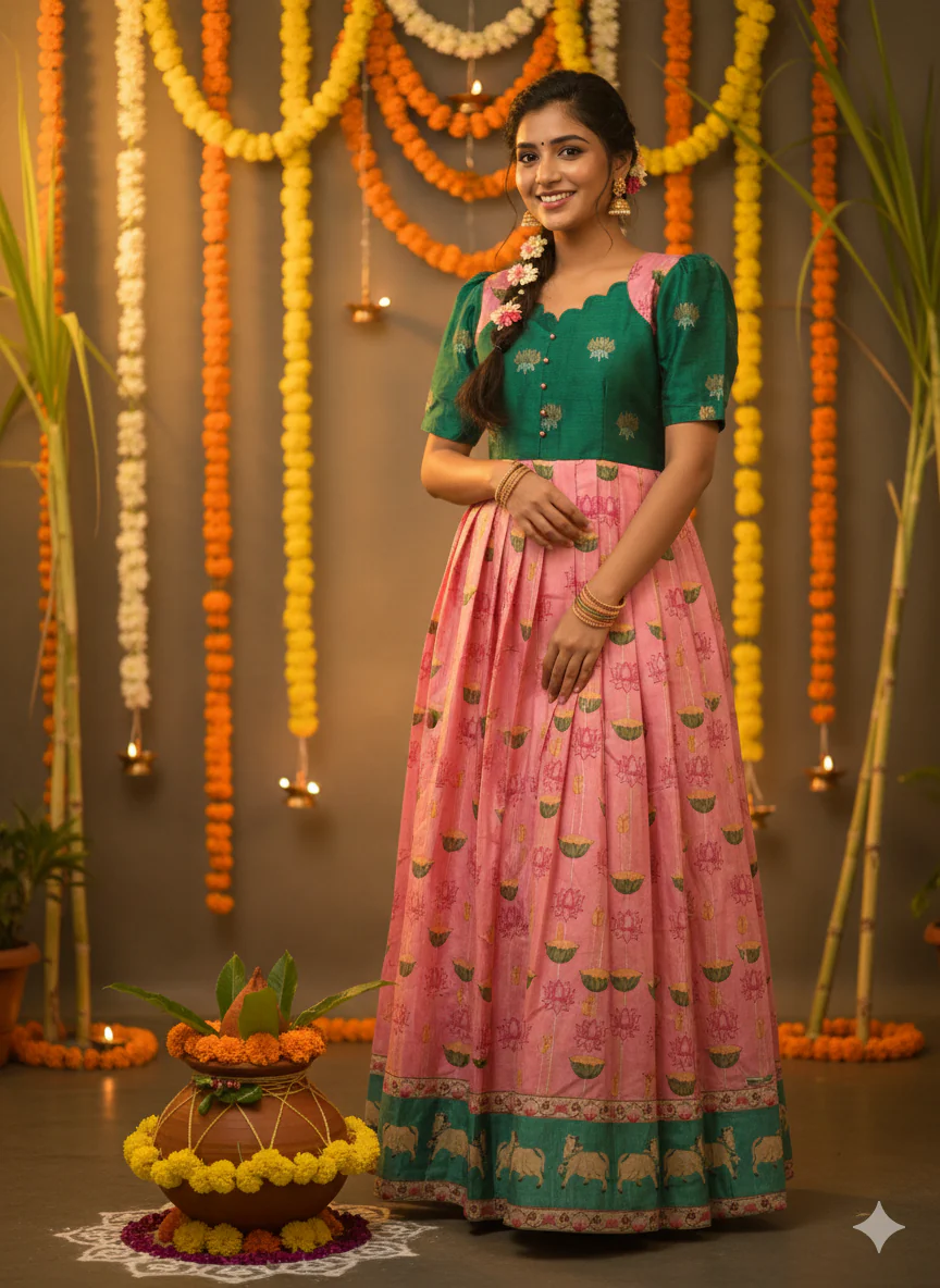 T236 Pink Pichwai Maxi - Image 3