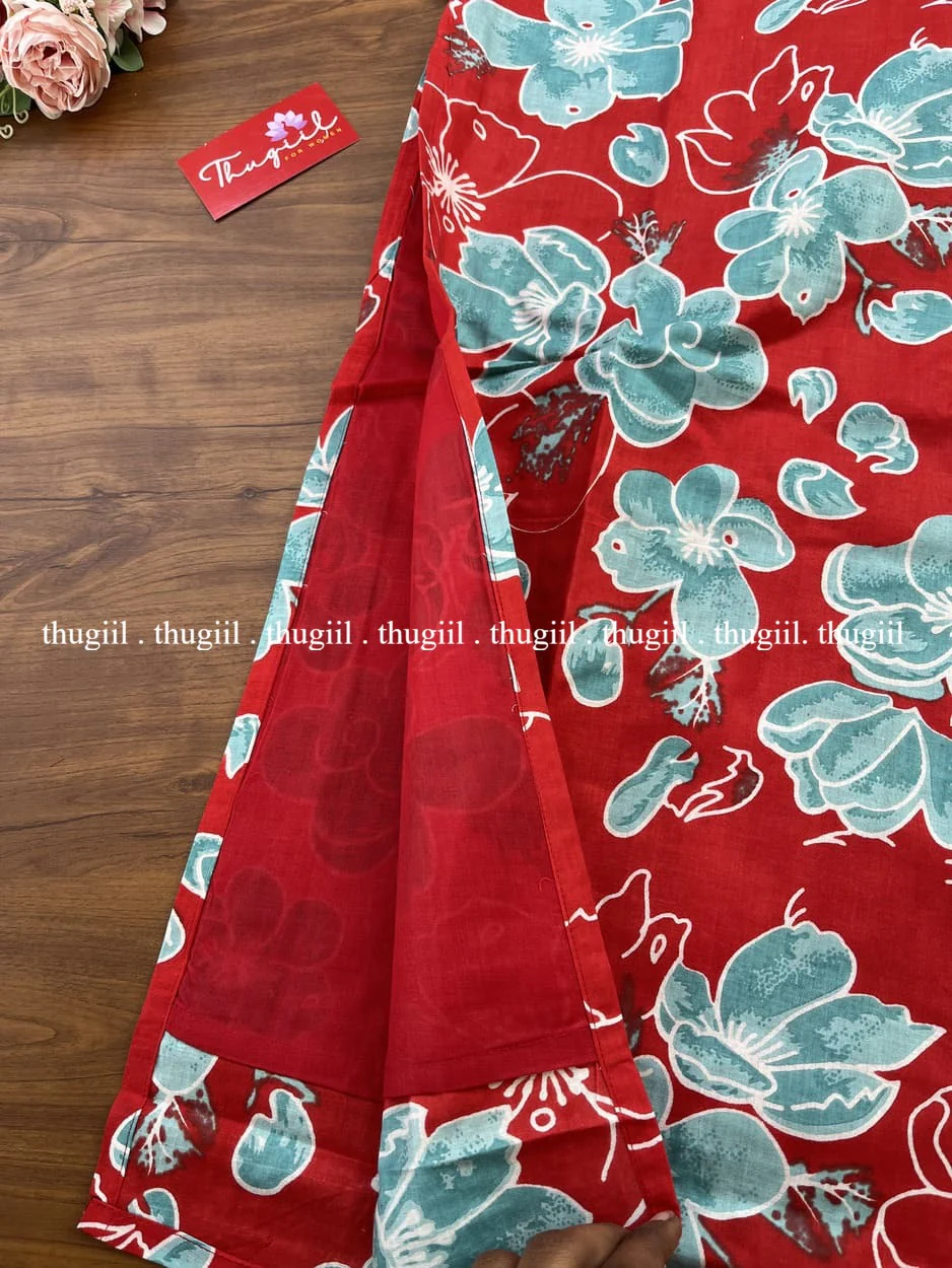 T249 Ready To Dispatch - Red Soft Cotton Kurta Set - Image 3