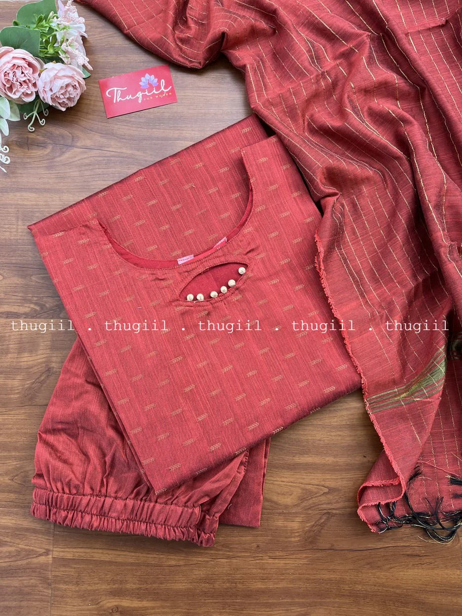 T251 Ready To Dispatch - Sindoori Silk Kurta Set