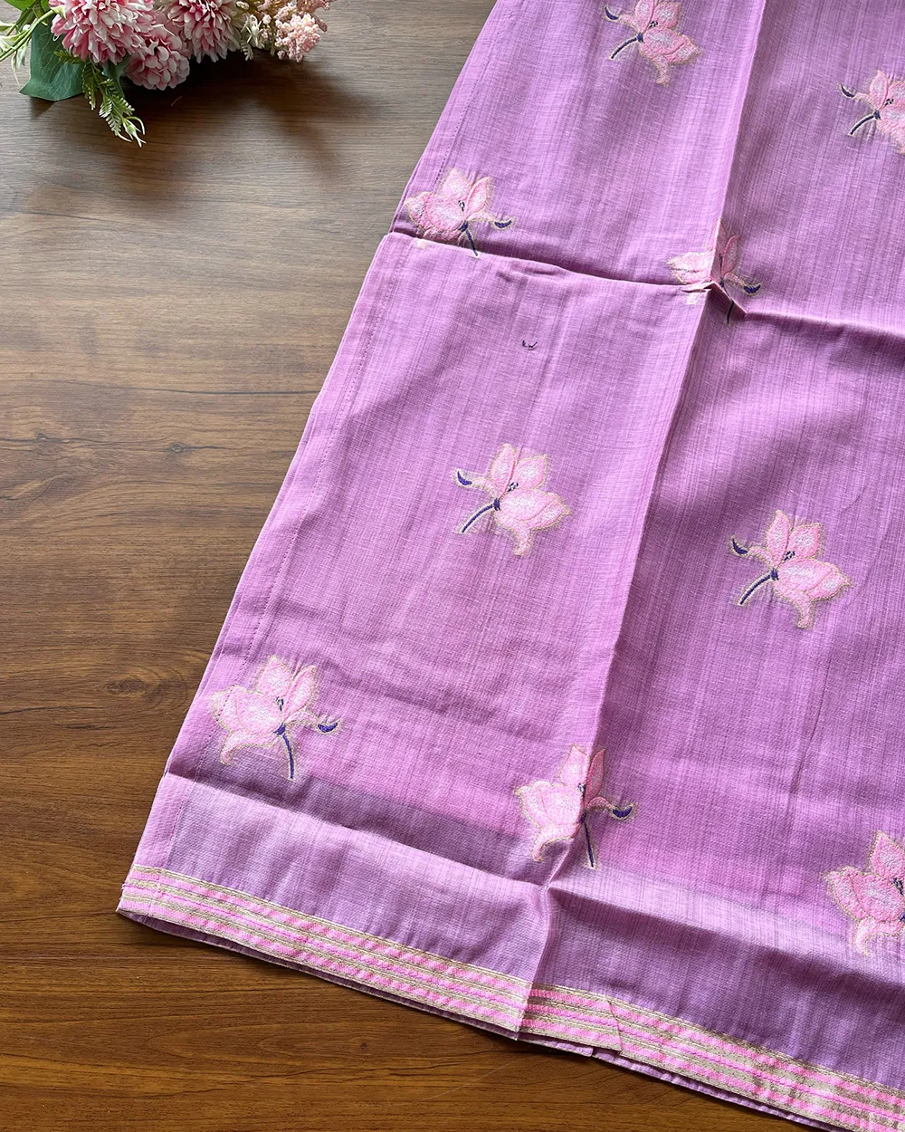 T260 Orchid Blush Kurta Set (Top-Dupatta) - Image 3