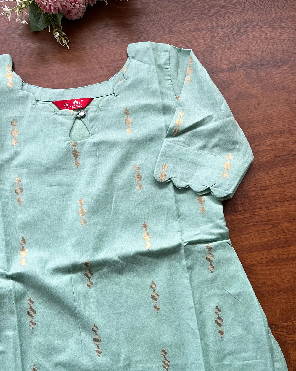 T263 Icy Mint Edit Kurta Set - Image 3