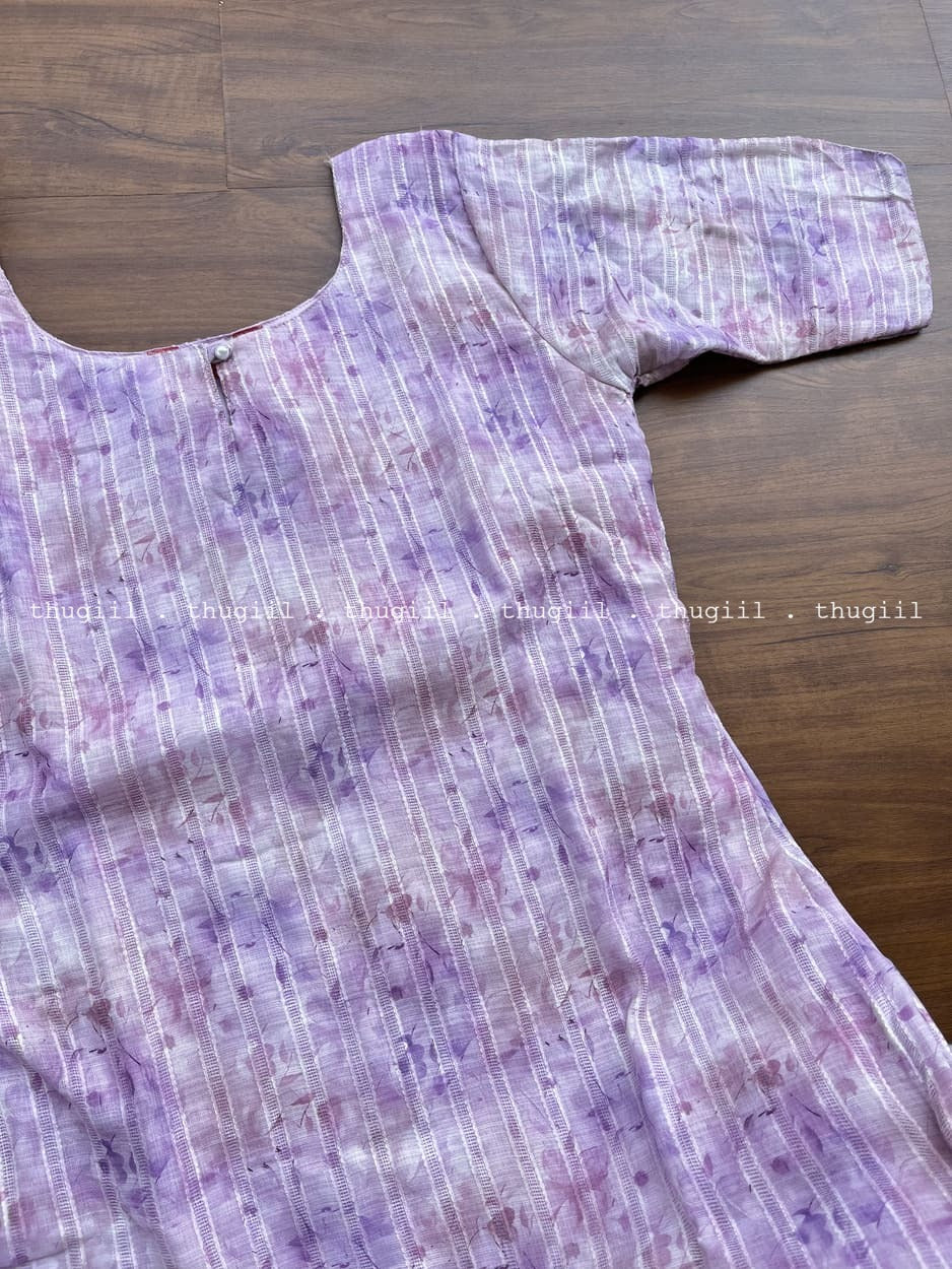 T280 Lilac Jute Cotton Kurta - Image 2