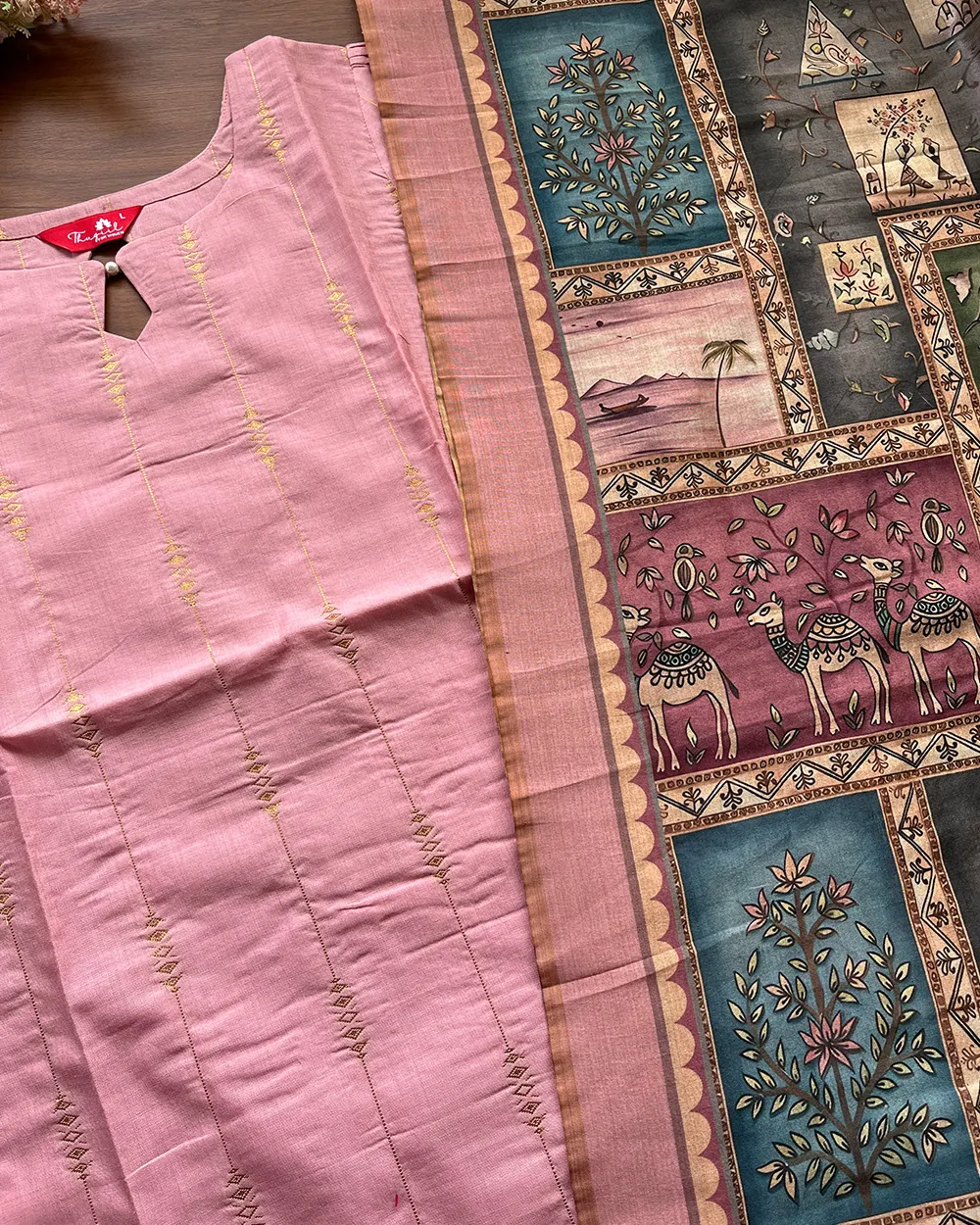 T302 Antique Rose Kurta Set - Image 2