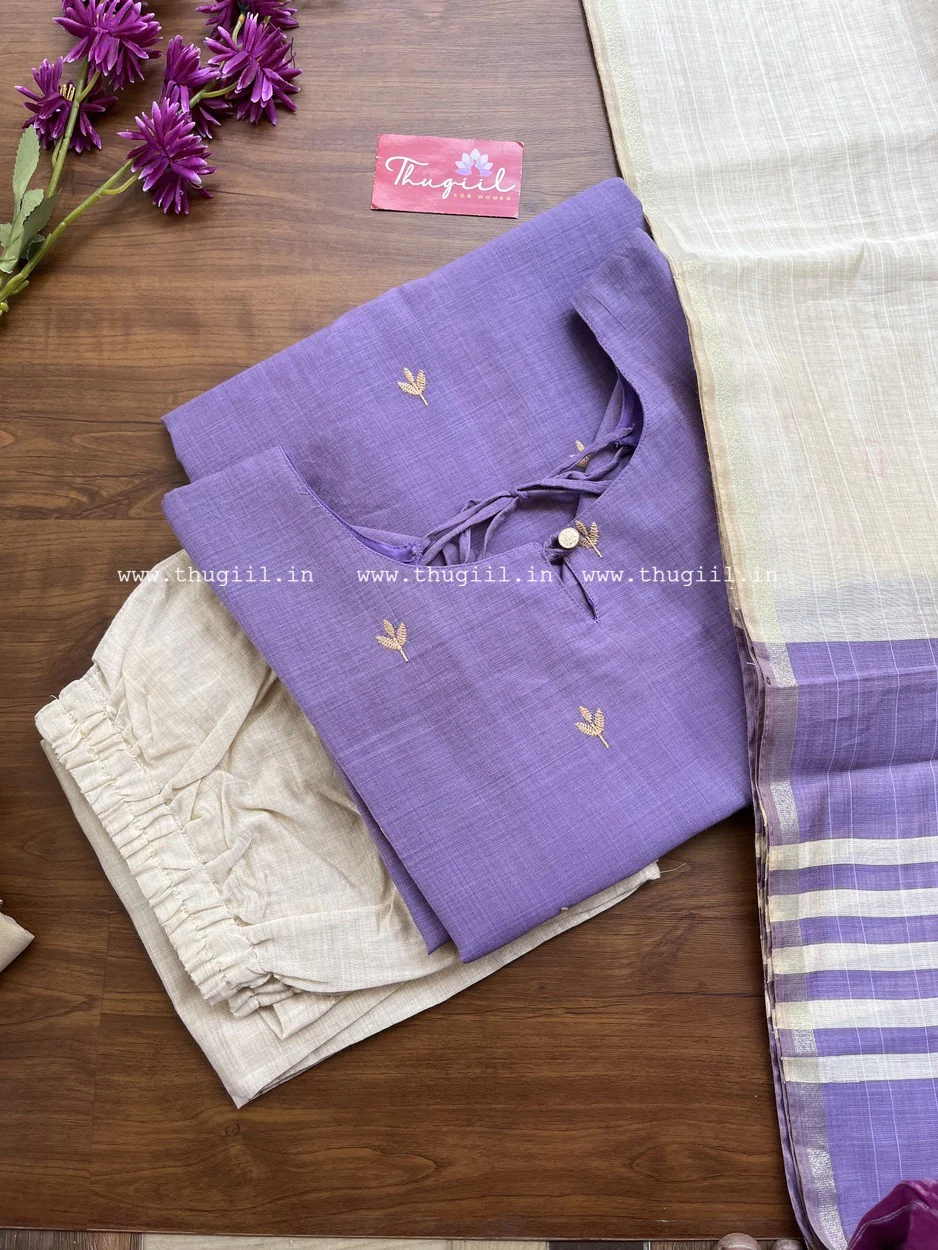 T314 Lilac Aura Kurta Set - Image 2
