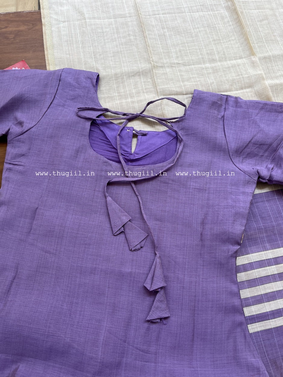 T314 Lilac Aura Kurta Set - Image 4